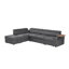 Canapé modulaire en tissu avec repose-pieds-129222106