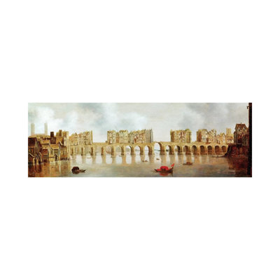 View Of London Bridge, C.1632 by Claude De Jongh - Wrapped Canvas Panoramic Gallery-Wrapped Canvas Giclée