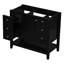 36" Black Bathroom Cabinet Vanity Base - Modern, 1 & 3 Drawers Installed