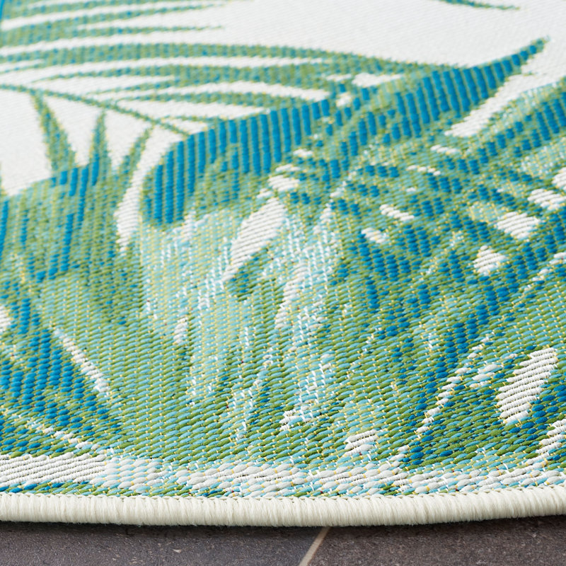 Ivanna 500 Performance Floral Indoor/Outdoor Area Rug, Square 5'3"