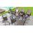 6 - Person Patio Dining Set Square Table