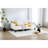 Bedroom Twin Daybed With Squeak- Design And Velvet Covering Size Ribbed Soft Upholstery For Living Room