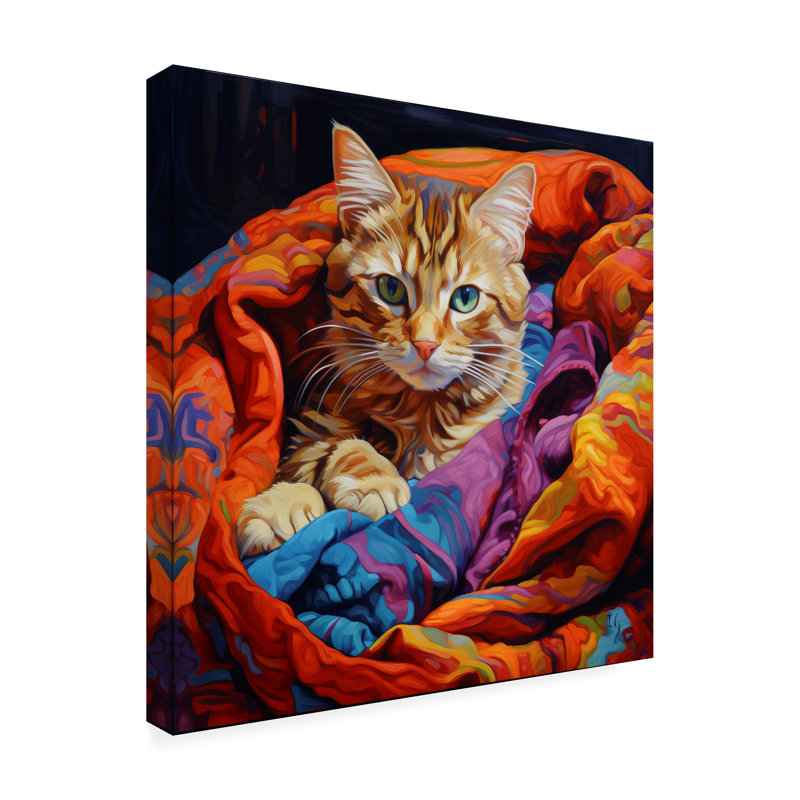 Animaux, une rencontre colorée sur toile, L 14 po x H 14 po