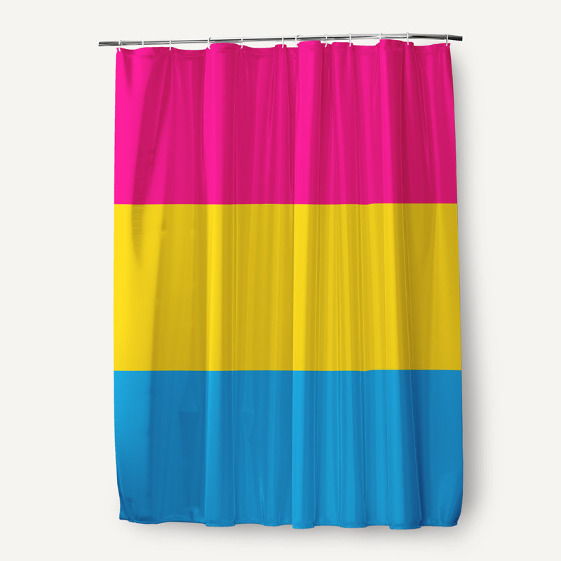 Rideau de douche Pansexual, Rose / jaune / bleu