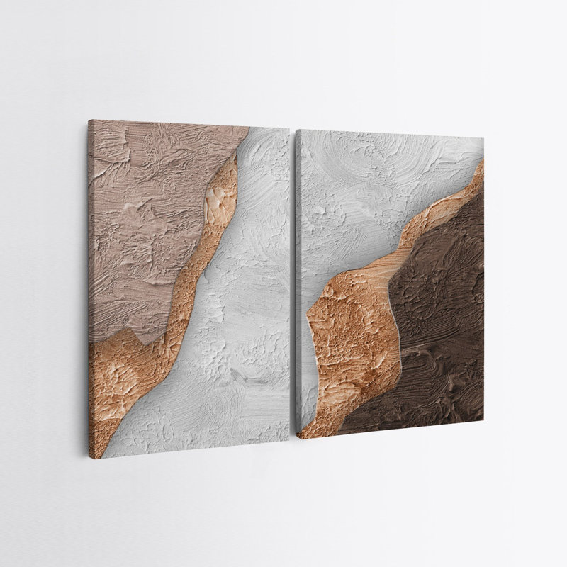 Élégantes peintures sur toile décoratives (2 pièces), 19,7 po x 27,6 po chacune | 100% toile avec cadres 100% bois | Superbe art mural pour le salon et la chambre à coucher, parfait pour la décoration intérieure et les idées de cadeaux