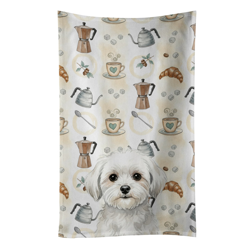 Maltese Coffee Bar Kitchen Towel, Maltese