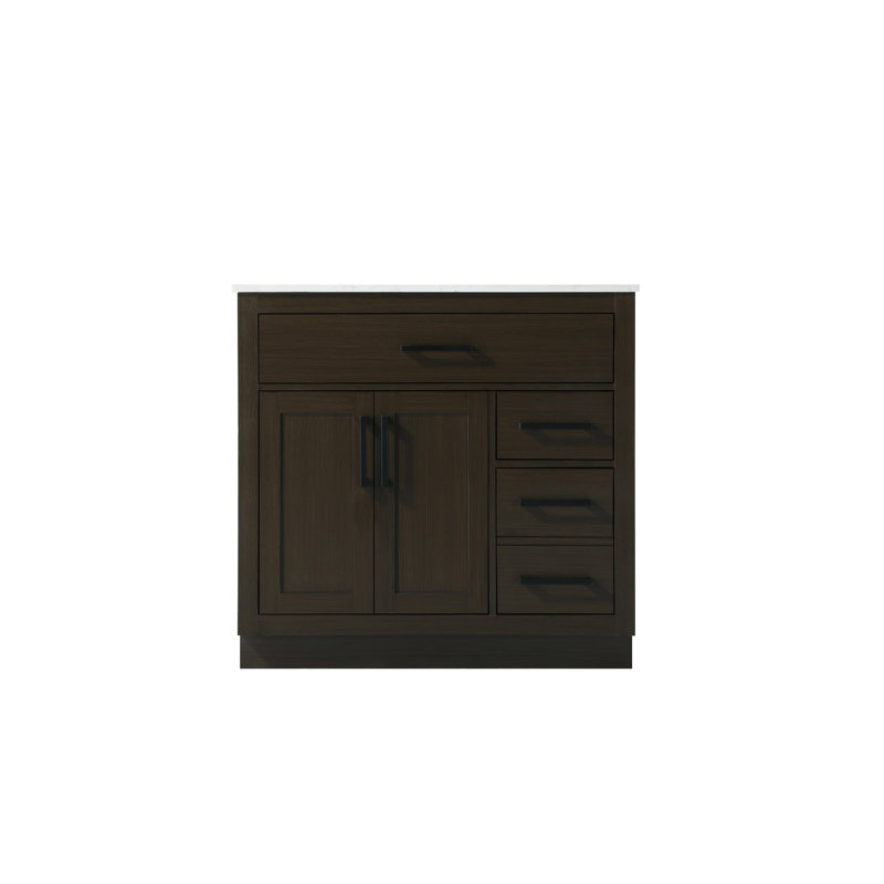 Meuble-lavabo simple 36 po Ahner, Brun moka