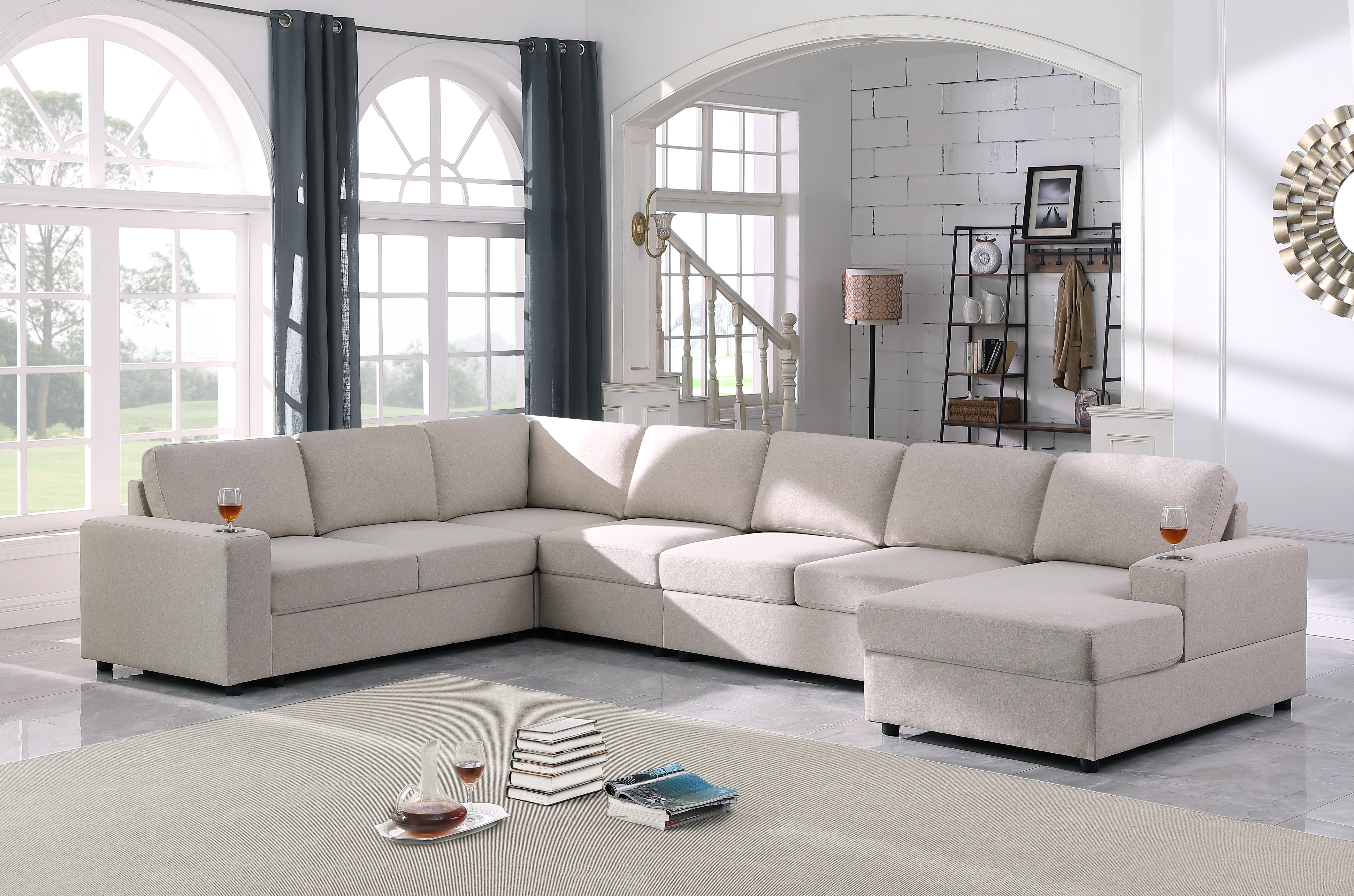 Latitude Run Redwater Upholstered U-S...