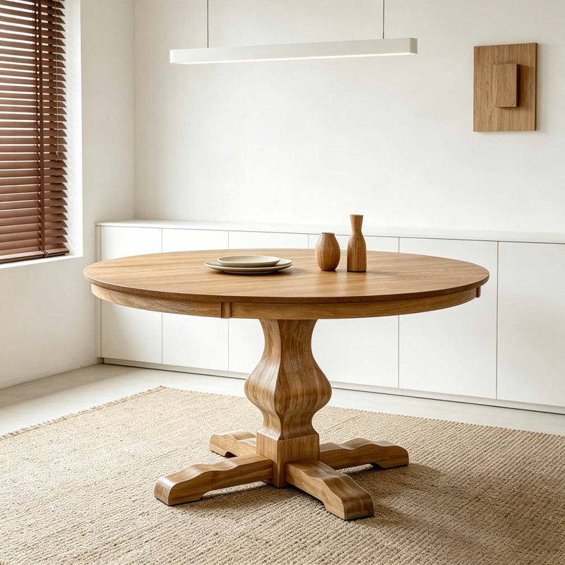 Table à manger ronde, Naturel