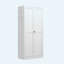 Garde-manger de 61 po en métal blanc avec 4 tablettes réglables, capacité de 110 lb, organisateur de rangement autoportant robuste