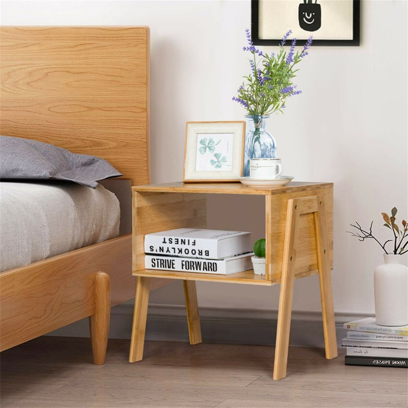 40cm W Metal Bedside Table