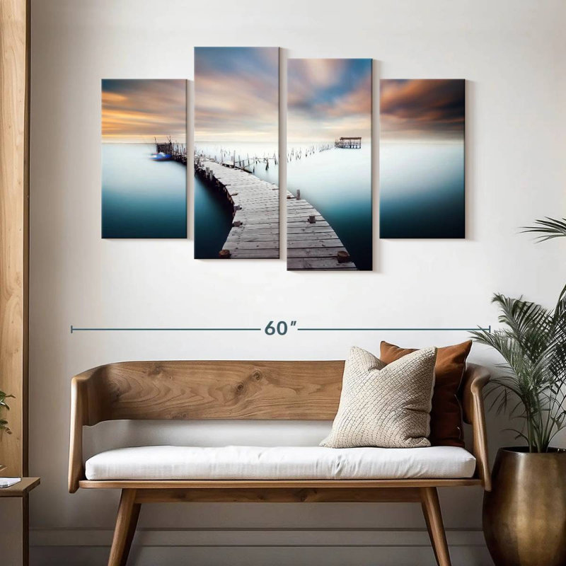 Quai Aletra au-dessus des eaux azur, H 32 po x l 52 po