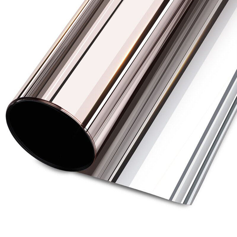 Abstract Non-Wall Damaging Window Decal, Brown Silver