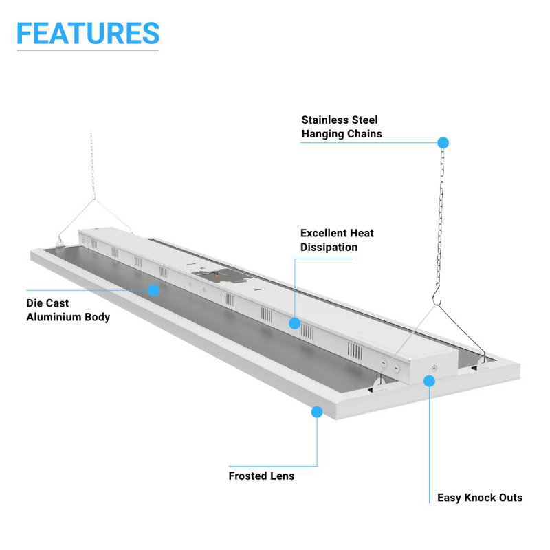 Dimmable Rectangle High Bay Ceiling Light, 4000K