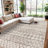 Small Rug Washable - Moroccan Kitchen Area Rugs Low Pile Indoor Mat Non Slip with Rubber Backing Soft Area Rug Pet Friendly for for Entryway Front Door Bedroom Geo Beige-1083625544