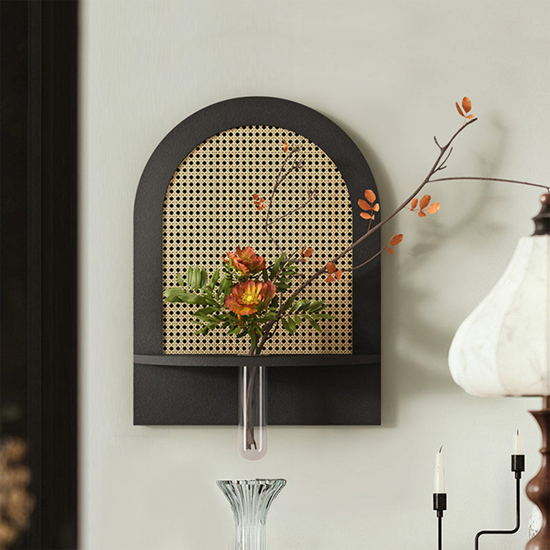 Art mural Mid-Century moderne en toile pour salon, H 27,56 po x l 19,69 po x P 1,97 po, Noir