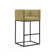 Upholstered Counter Stool with Metal Frame