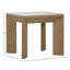 Marva 24" Wide Pine Wood Side Table w/ Glass Top, Light Warm Wash