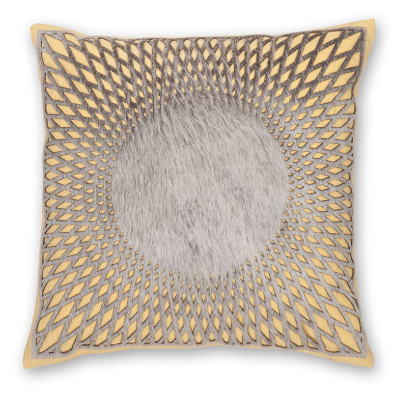 Housse et insert pour coussin en duvet Aurora, Jaune