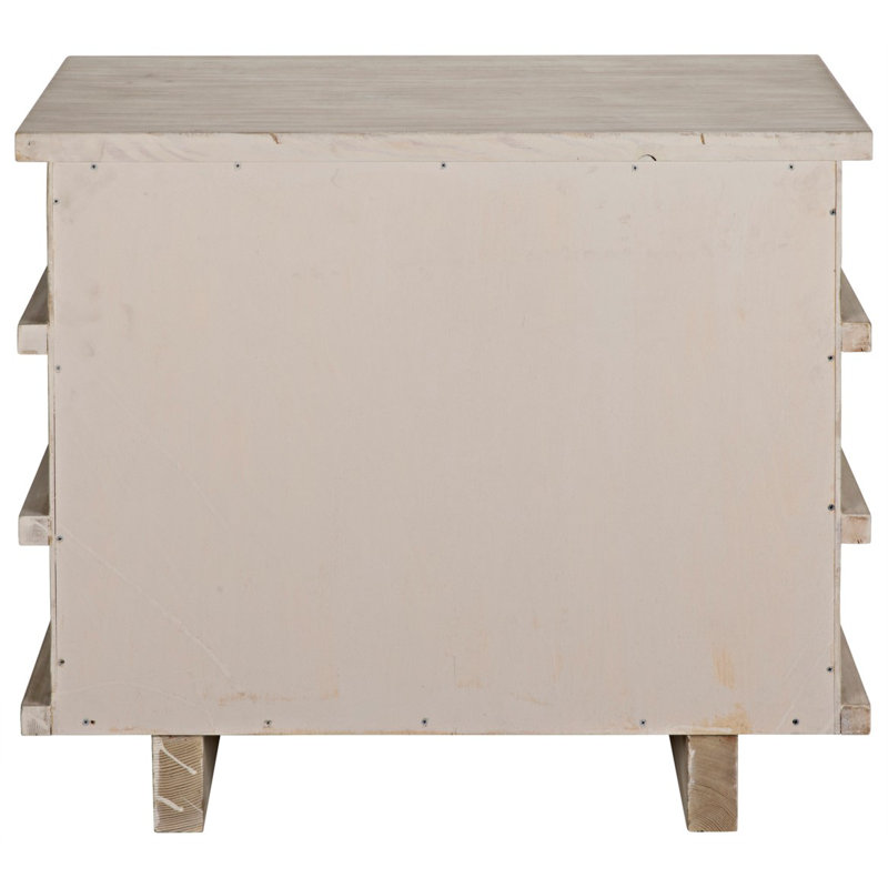 Bergamot 3 - Drawer Solid Wood Dresser, Gray Wash Wax