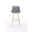 Ensemble de 2 tabourets de bar, avec tabouret de comptoir en tissu chromé et repose-pieds-1150154512