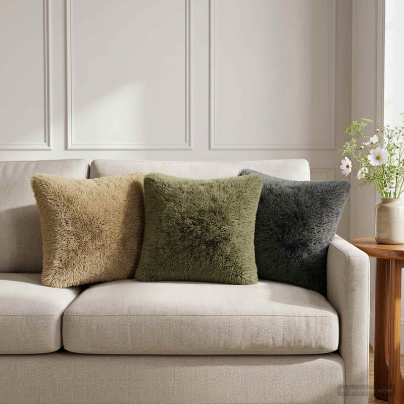 White Cushion, Rectangle 40cm H x 70cm W, Light Green