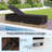 2 Pcs Chaise Lounge With 4-level Backrest Heavy-duty Metal Frame Seat Cushion Grey