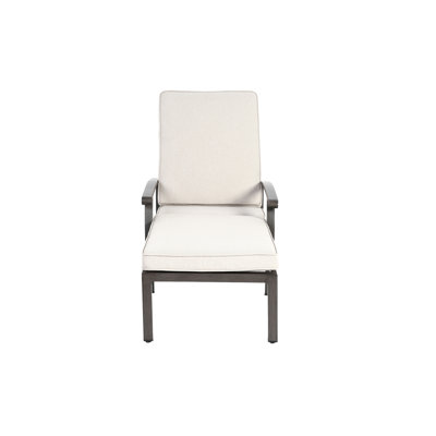 Chaise longue en fonte croisée en aluminium beige avec roulettes réglables, matériau, profondeur du colis: 41,73 po, largeur: 24,41 po, hauteur: 12,99 po, poids des roues: 40,79 lb