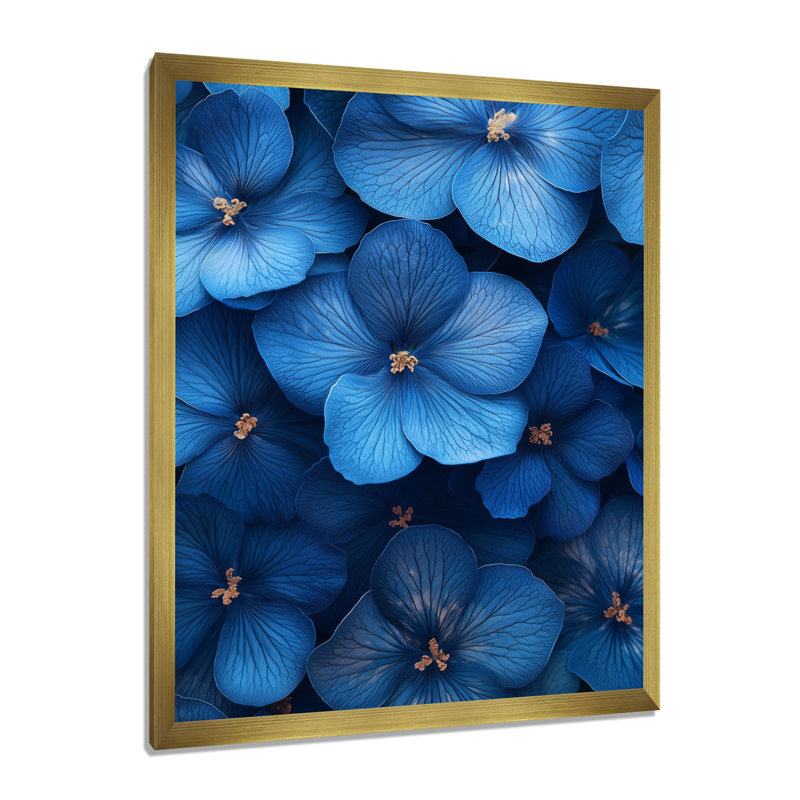 Batson - Art mural floral, H 32 po x l 16 po, Reproduction encadrée d'une seule photo, Doré