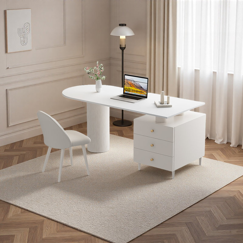 Bureau à dalle Rock avec tiroirs lisses, H 29,52 po x l 70,86 po x P 35,43 po