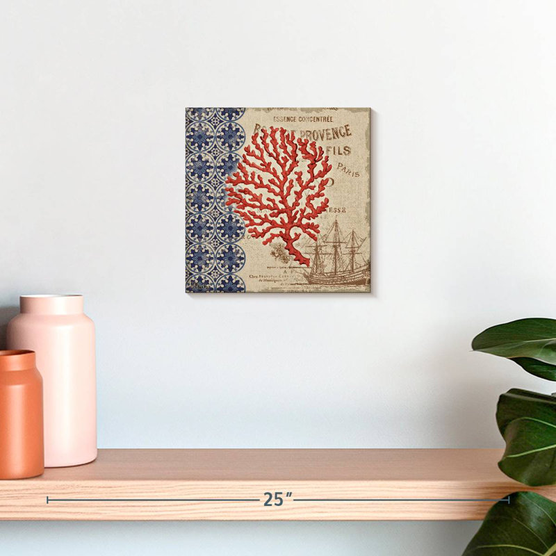Brampt Burlap Coral I, 10" H x 10" W