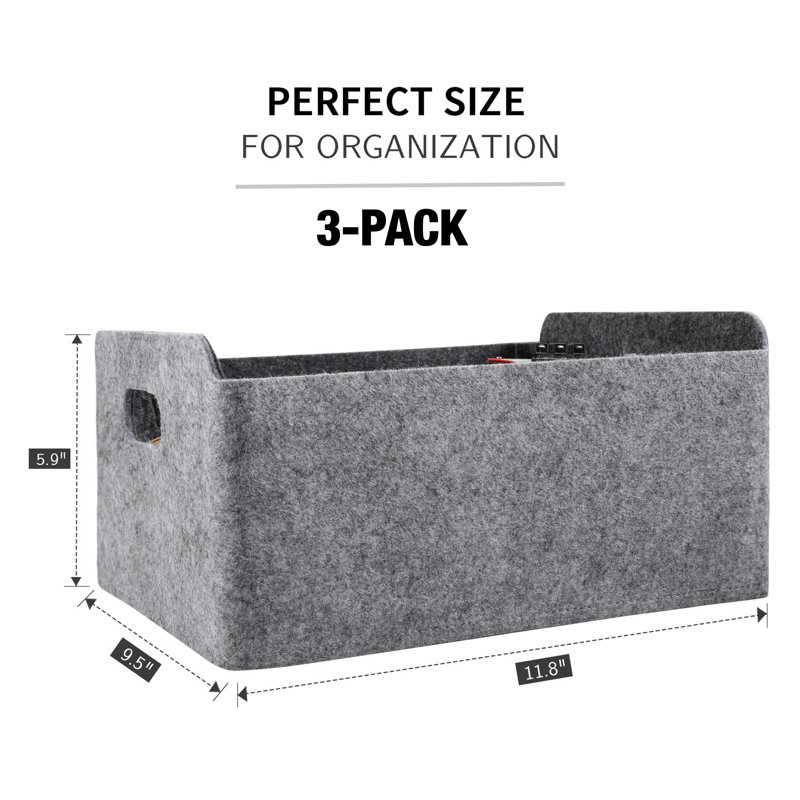 Rebrilliant Decorative Bin, Charcoal