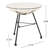 Elegant Side Table With Versatile Construction - White, Tempered Glass Tabletop, 17.79In Width X Depth 18.28In Height, Assembly Required, Iron Legs Accent 17.79" 18.28" Needed, Leg Support-1648901580