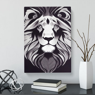 Lion Contemporary - Wrapped Canvas Print