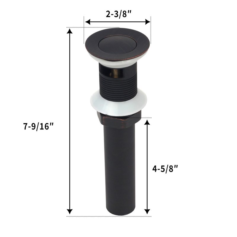 Bonde escamotable pour lavabo de salle de bain avec trop-plein, Bronze huilé