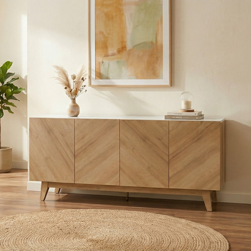 CARRARA 177.6cm Sideboard, Natural