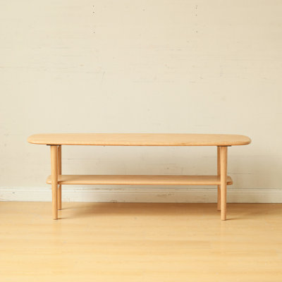 Center Table Low Table 100% Solid Wood Top Plate Desk Coffee Table Width 100 X Depth 40 X Height 42 Cm Study Desk Work From Home Easy To Assemble Natural Wood With Storage Shelf Natural Writing Desk