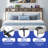 Upholstered Bookcase Storage Bed-100140397-100042275