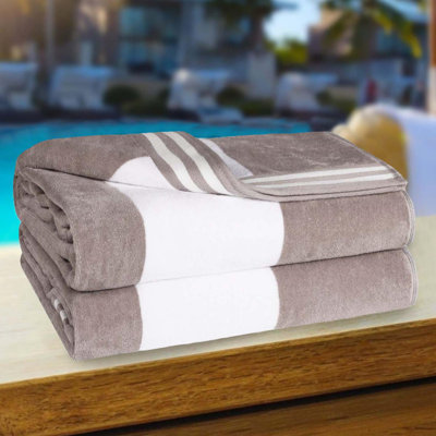 Calheta Cotton Oversized Cabana Stripe Beach Towels