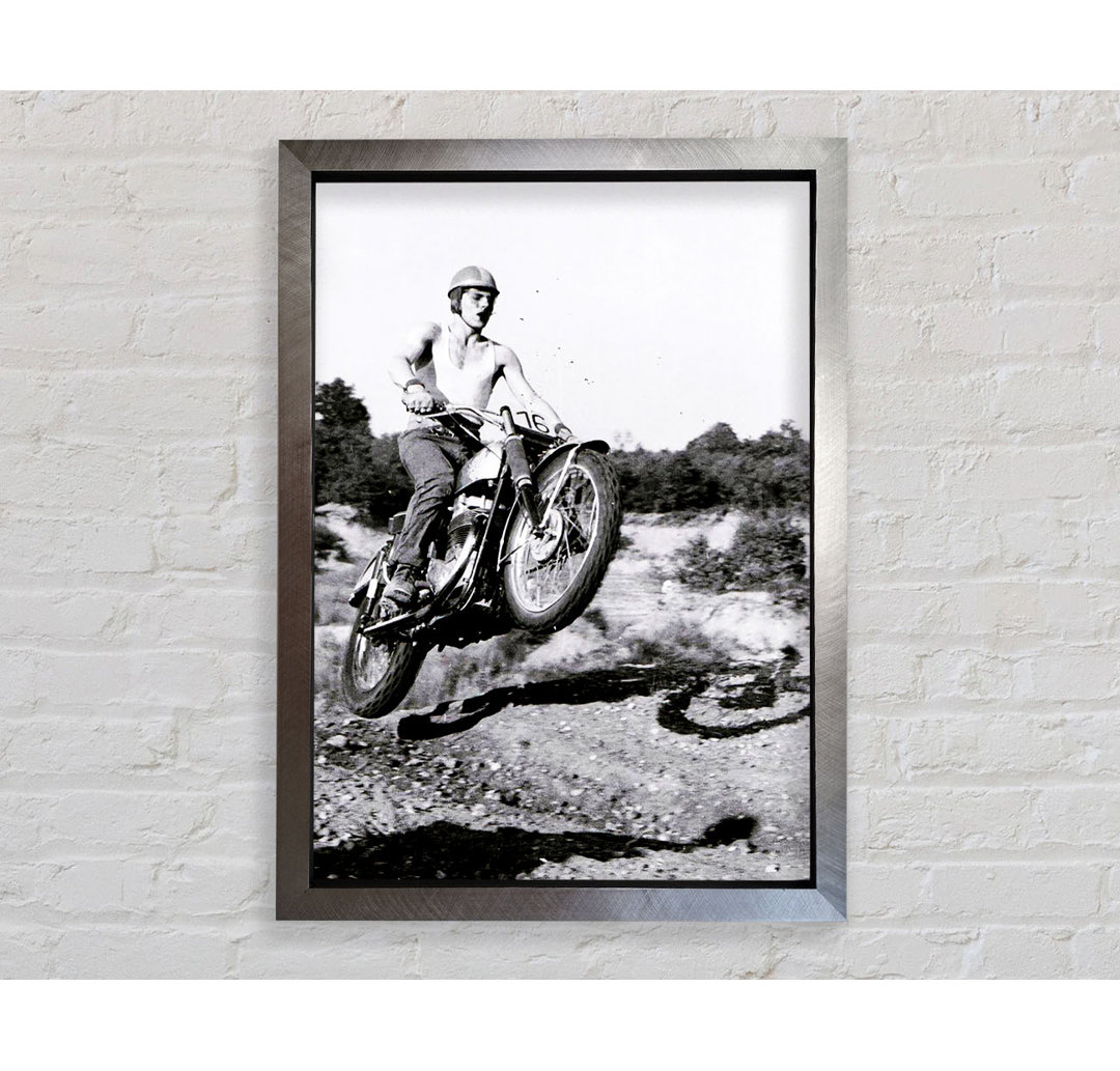 Retro Motorcross Wheelie - Druck