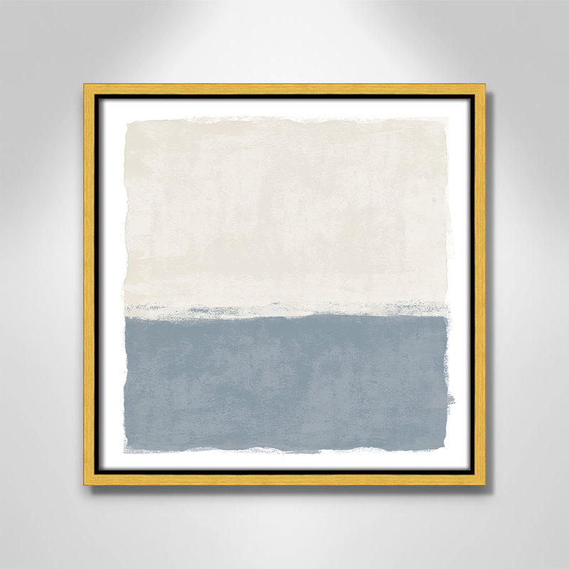 Coastal Dreams II - Reproduction carrée de Vesrion par Natalie Carpentieri, H 13,5 po x l 13,5 po, Doré