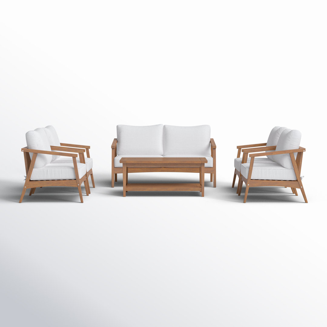 Akiva 6 Piece Sofa Seating Group with Cushions Birch Lane™