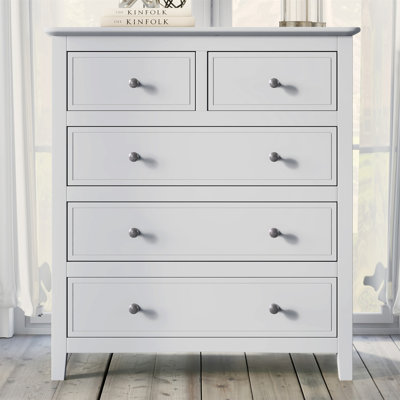 Commode 5 tiroirs en bois massif