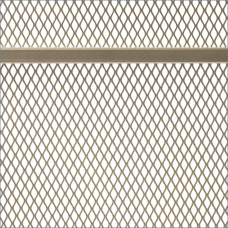 Pare-étincelles | Fer moderne à panneau simple | Finition dorée | H 31,75 po x l 41 po | Or | Fer, Doré