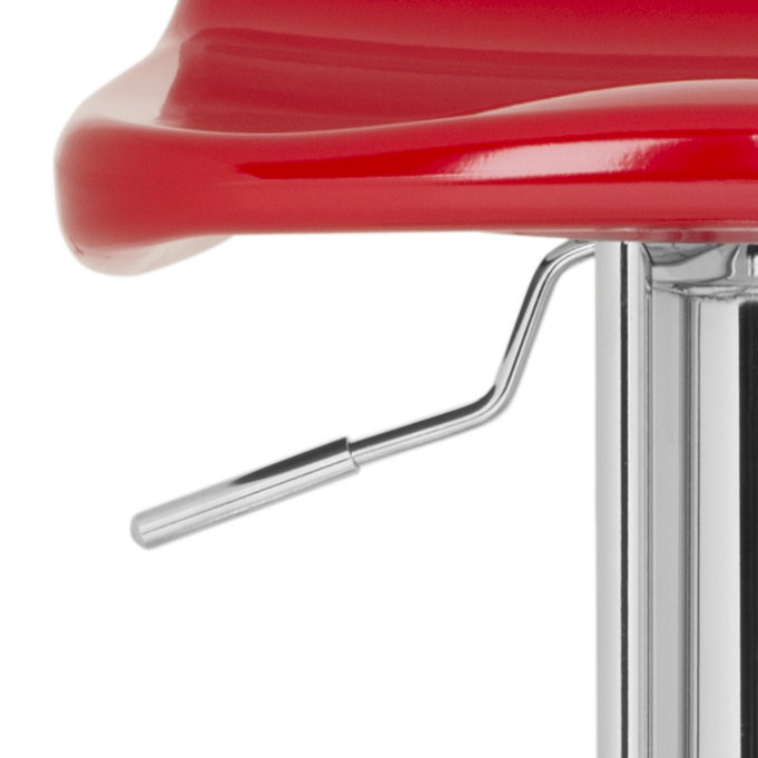 Arub Swivel Adjustable Height Counter Stool, Red