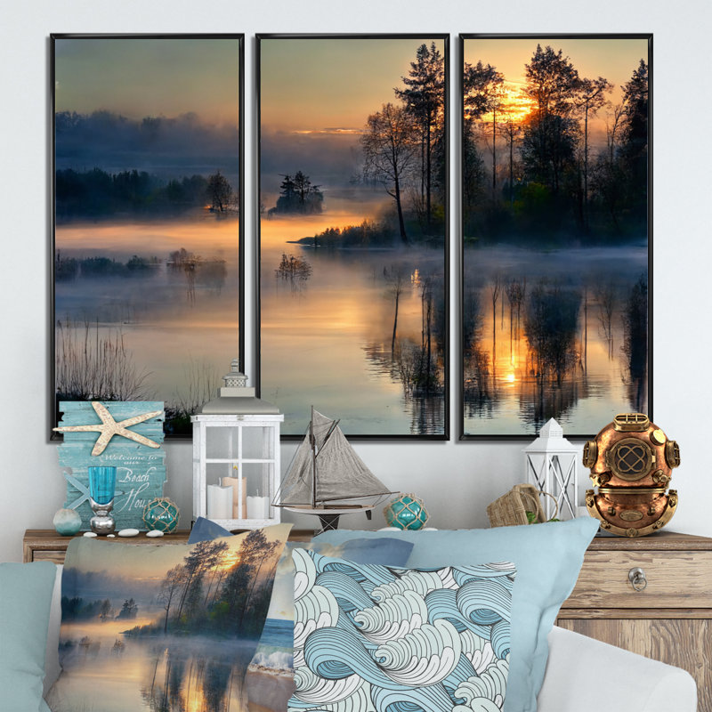 Anteo Anteo - 3 pièces sur toile, Cadre flottant noir, H 28 po x l 36 po