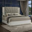 Collection de chambre à coucher grand luxe Monaco avec finition blanche ultrabrillante, accents de marbre gris et éclairage à DEL intégré-823286605-826080257