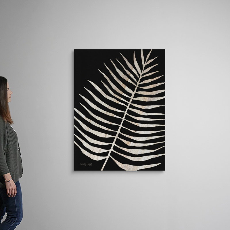 « Palm Frond grain de bois I » par Cindy Jacobs, reproduction d’art sur toile, Toile tendue, H 48 po x l 36 po x P 1,25 po