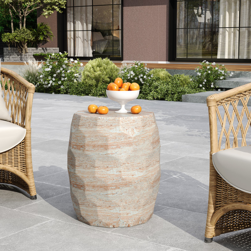 Table d'appoint Salina, Travertin