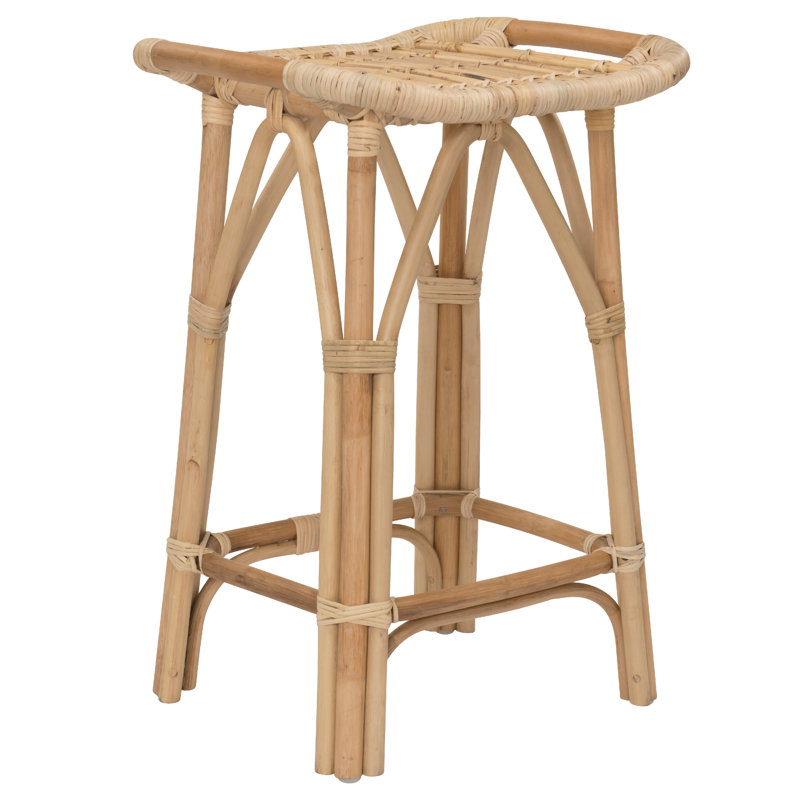 Salsa Rattan Stool, Counter Stool (28.3" Seat Height), Natural